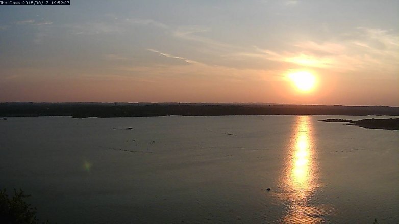 Lake Travis webcam, August 17, 2015 7:00 PM CT
