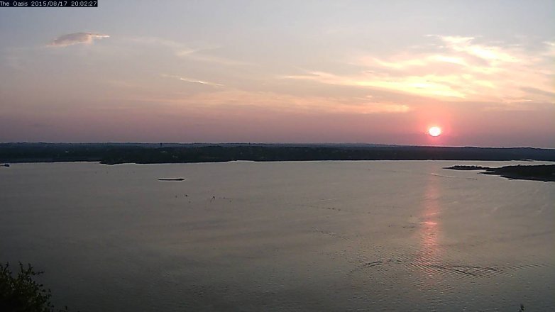 Lake Travis webcam, August 17, 2015 7:10 PM CT