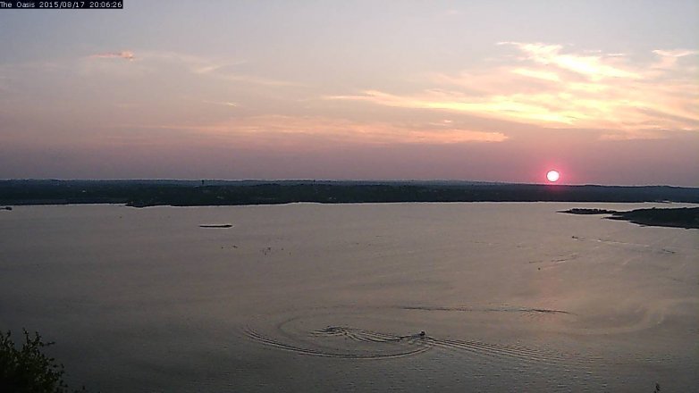 Lake Travis webcam, August 17, 2015 7:15 PM CT