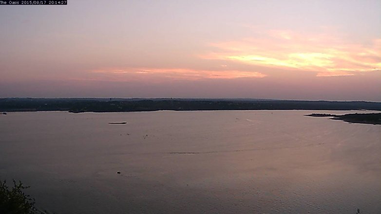Lake Travis webcam, August 17, 2015 7:20 PM CT