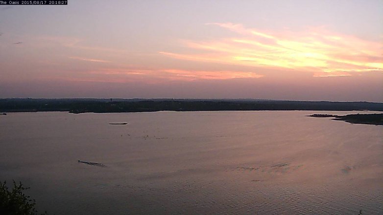 Lake Travis webcam, August 17, 2015 7:25 PM CT