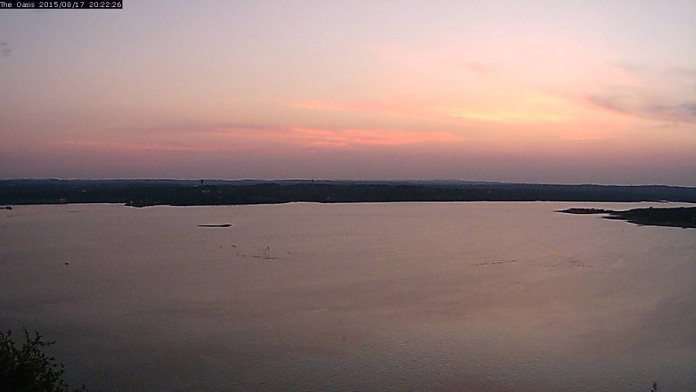 Lake Travis webcam, August 17, 2015 7:30 PM CT