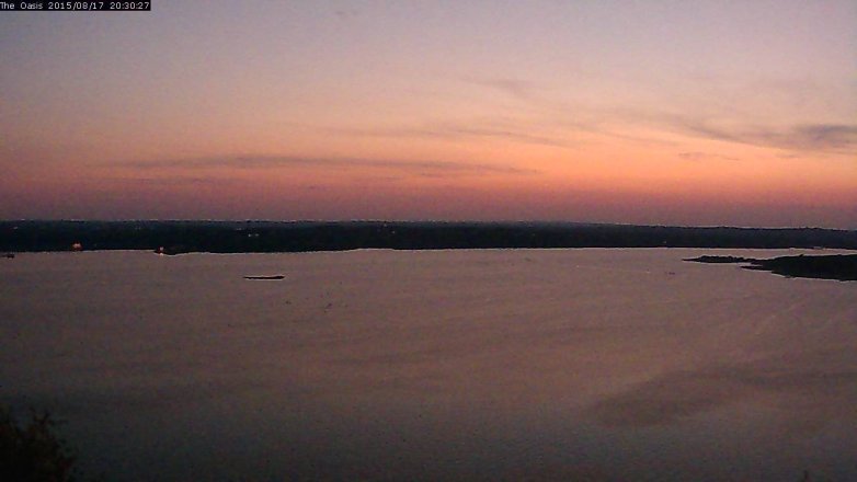 Lake Travis webcam, August 17, 2015 7:35 PM CT