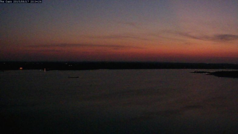 Lake Travis webcam, August 17, 2015 7:40 PM CT