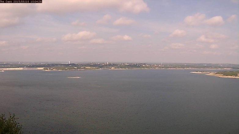 Lake Travis webcam, August 18, 2015 9:10 AM CT