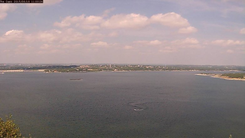 Lake Travis webcam, August 18, 2015 10:05 AM CT