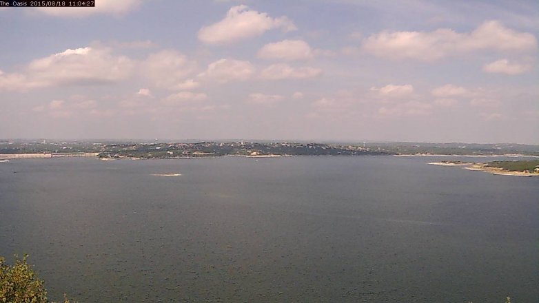 Lake Travis webcam, August 18, 2015 10:10 AM CT
