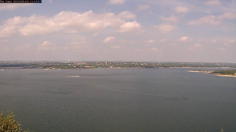 Lake Travis webcam, August 18, 2015 10:15 AM CT