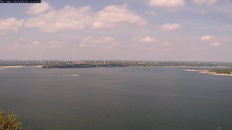 Lake Travis webcam, August 18, 2015 10:20 AM CT