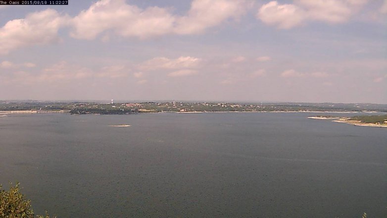 Lake Travis webcam, August 18, 2015 10:30 AM CT