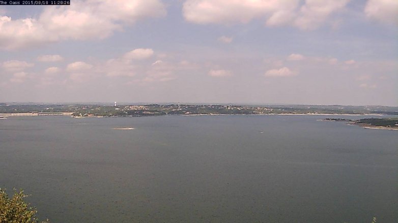 Lake Travis webcam, August 18, 2015 10:35 AM CT