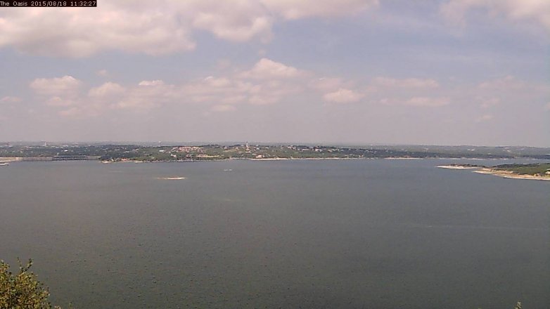 Lake Travis webcam, August 18, 2015 10:40 AM CT