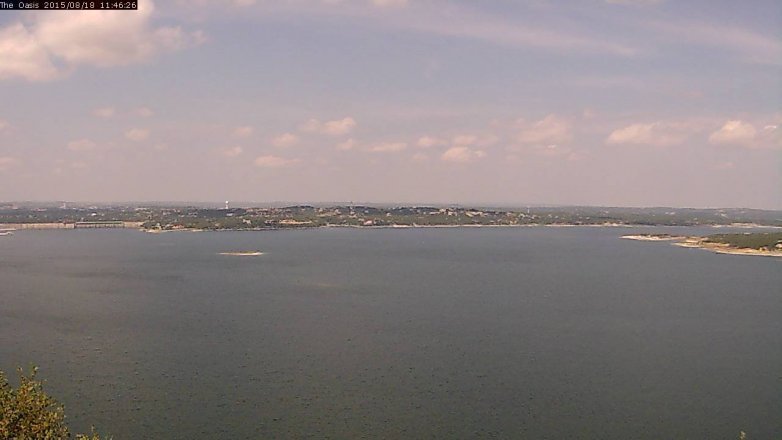 Lake Travis webcam, August 18, 2015 10:55 AM CT