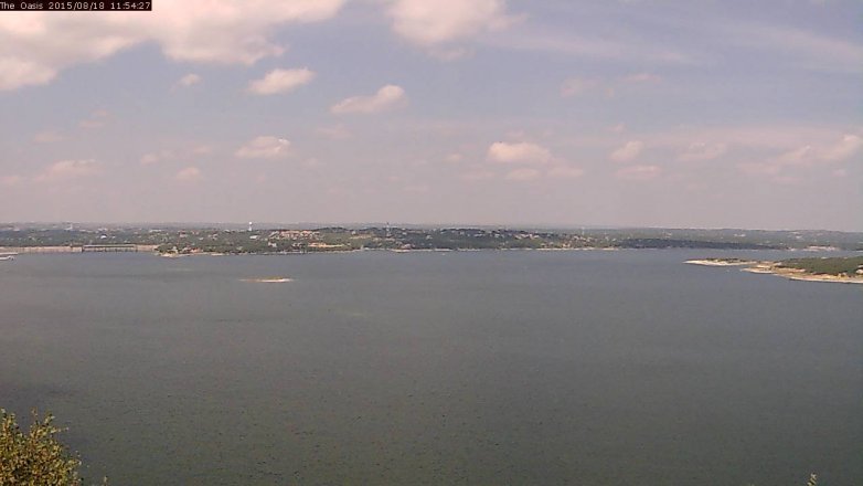 Lake Travis webcam, August 18, 2015 11:05 AM CT