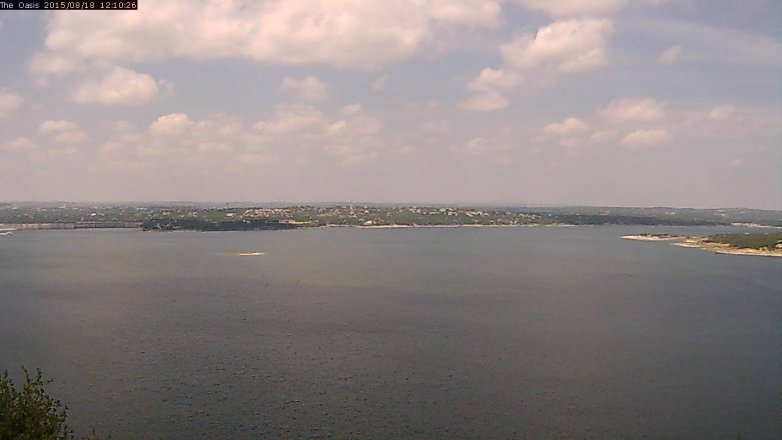 Lake Travis webcam, August 18, 2015 11:15 AM CT