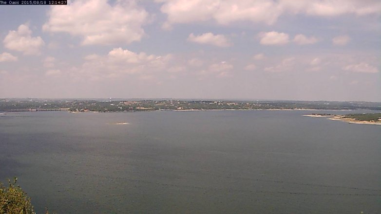 Lake Travis webcam, August 18, 2015 11:20 AM CT