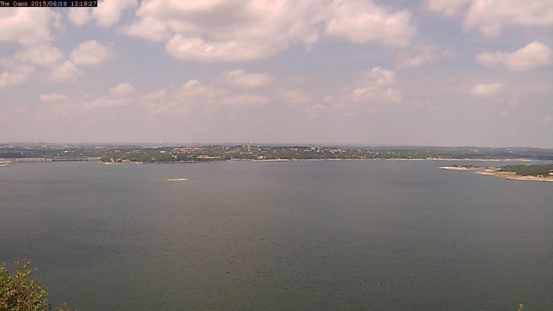 Lake Travis webcam, August 18, 2015 11:25 AM CT