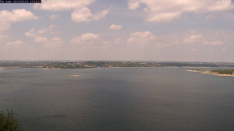 Lake Travis webcam, August 18, 2015 11:30 AM CT