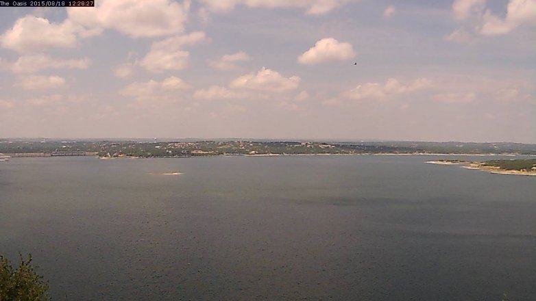 Lake Travis webcam, August 18, 2015 11:35 AM CT