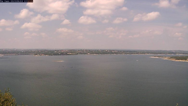 Lake Travis webcam, August 18, 2015 11:40 AM CT