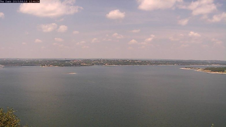 Lake Travis webcam, August 18, 2015 11:55 AM CT