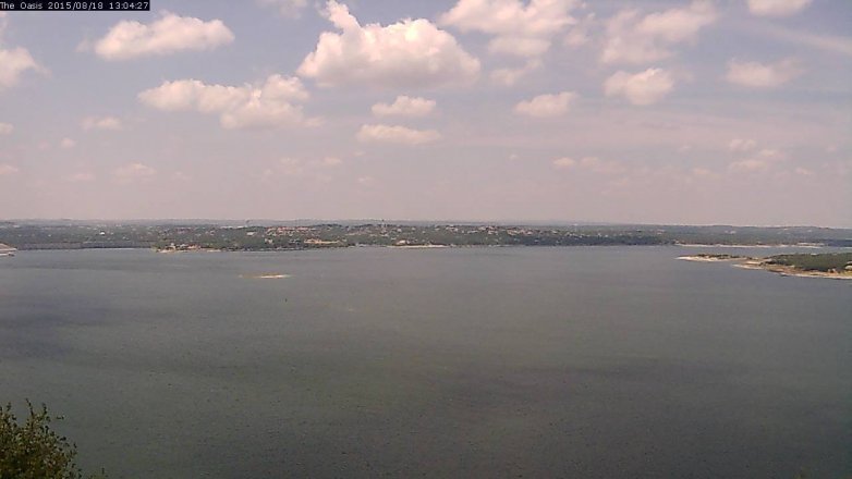Lake Travis webcam, August 18, 2015 12:10 PM CT