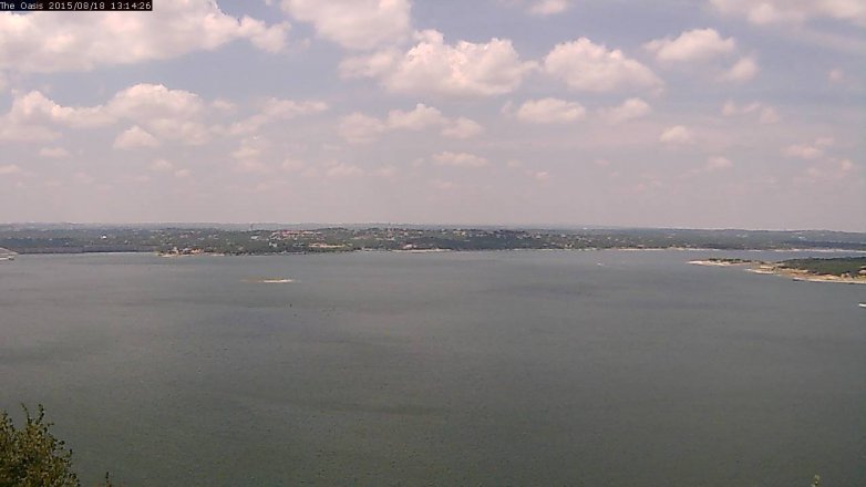 Lake Travis webcam, August 18, 2015 12:20 PM CT