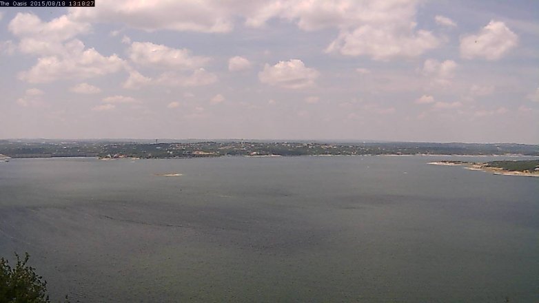 Lake Travis webcam, August 18, 2015 12:25 PM CT