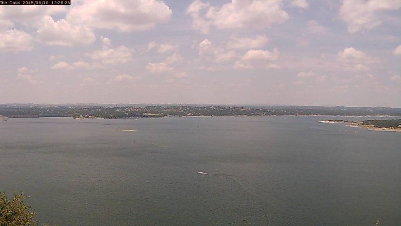 Lake Travis webcam, August 18, 2015 12:35 PM CT
