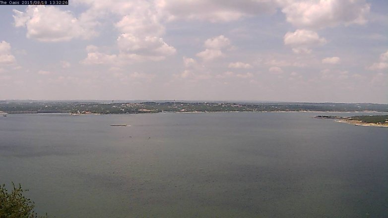 Lake Travis webcam, August 18, 2015 12:40 PM CT