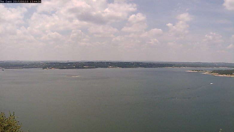 Lake Travis webcam, August 18, 2015 12:50 PM CT