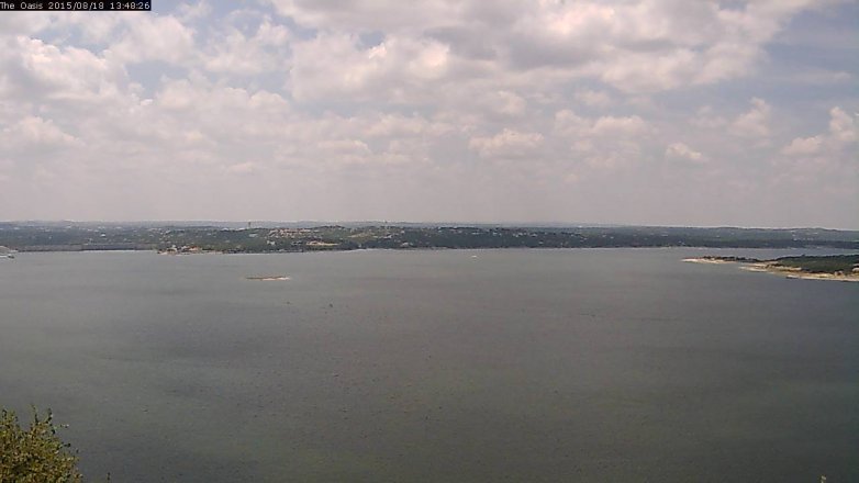 Lake Travis webcam, August 18, 2015 12:55 PM CT