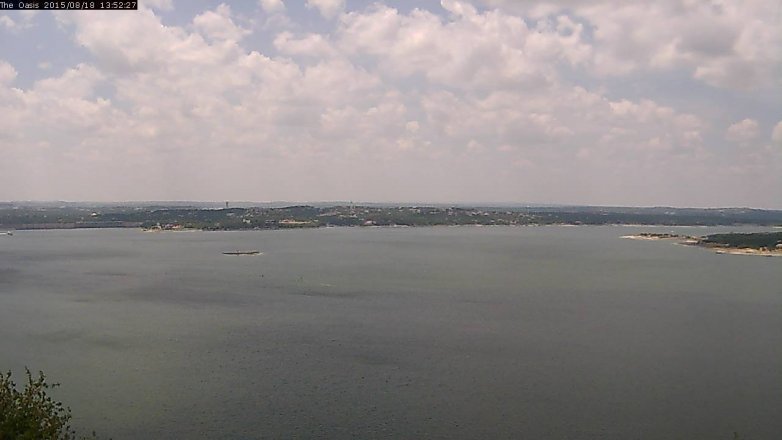 Lake Travis webcam, August 18, 2015 1:00 PM CT