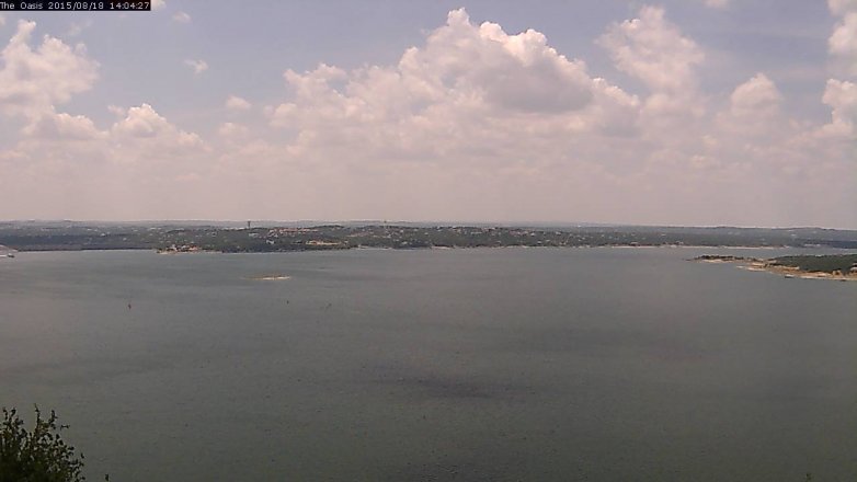 Lake Travis webcam, August 18, 2015 1:10 PM CT