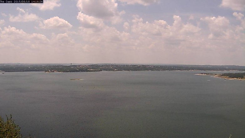 Lake Travis webcam, August 18, 2015 1:25 PM CT