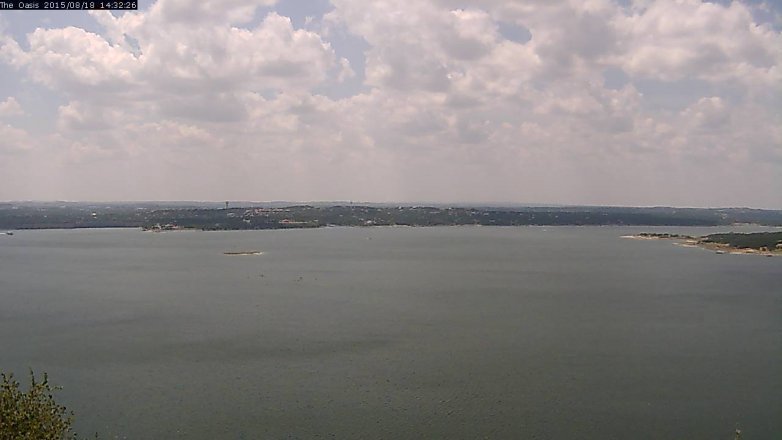 Lake Travis webcam, August 18, 2015 1:40 PM CT