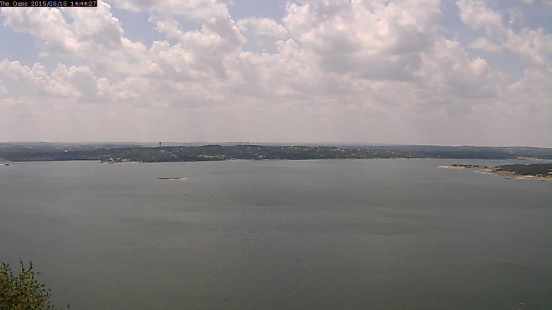Lake Travis webcam, August 18, 2015 1:50 PM CT