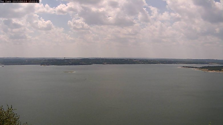 Lake Travis webcam, August 18, 2015 2:10 PM CT