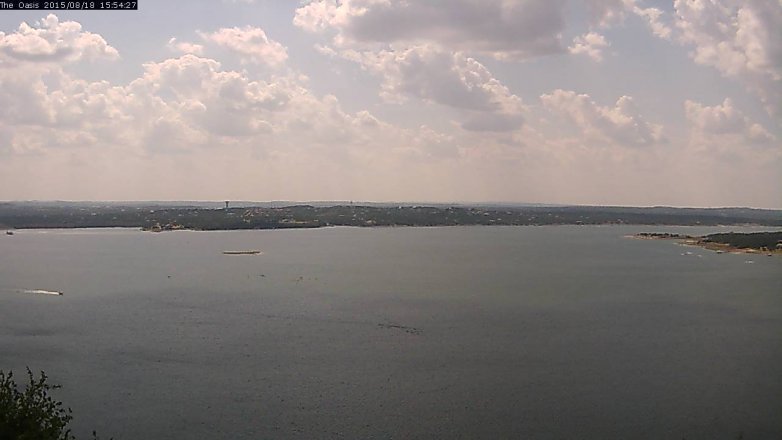 Lake Travis webcam, August 18, 2015 3:00 PM CT
