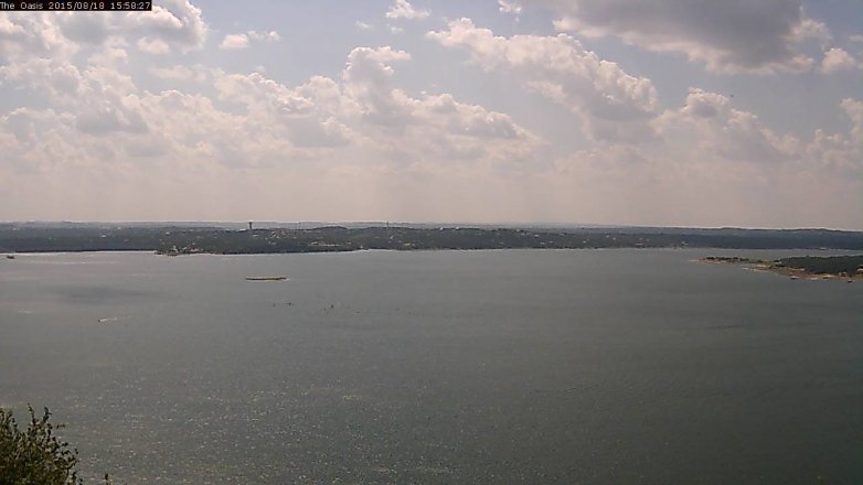 Lake Travis webcam, August 18, 2015 3:05 PM CT