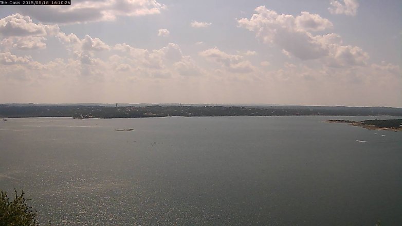 Lake Travis webcam, August 18, 2015 3:15 PM CT