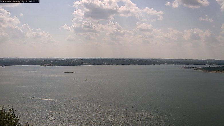 Lake Travis webcam, August 18, 2015 3:30 PM CT