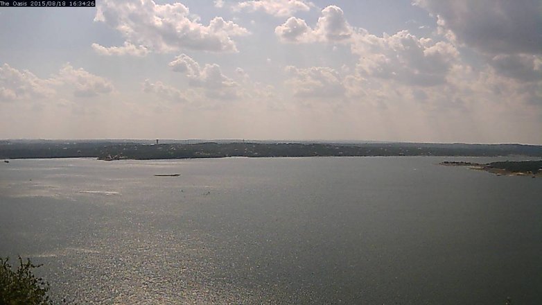 Lake Travis webcam, August 18, 2015 3:40 PM CT