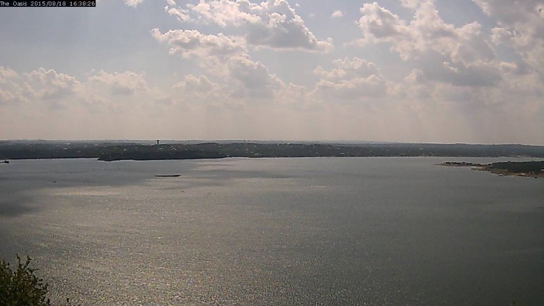 Lake Travis webcam, August 18, 2015 3:45 PM CT