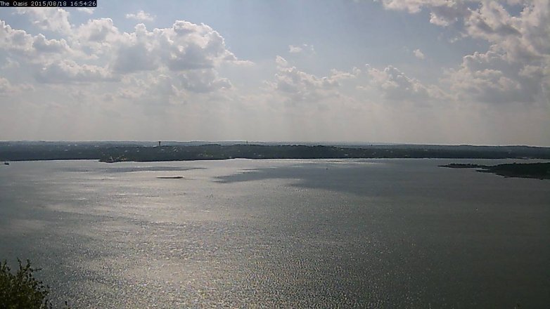 Lake Travis webcam, August 18, 2015 4:00 PM CT