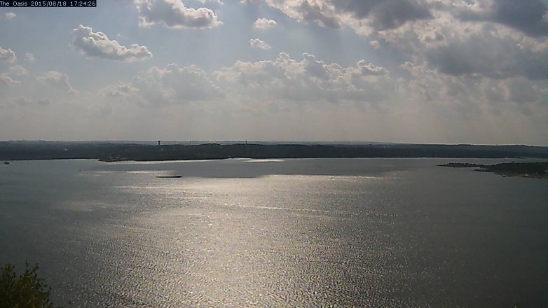 Lake Travis webcam, August 18, 2015 4:30 PM CT