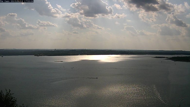 Lake Travis webcam, August 18, 2015 5:00 PM CT