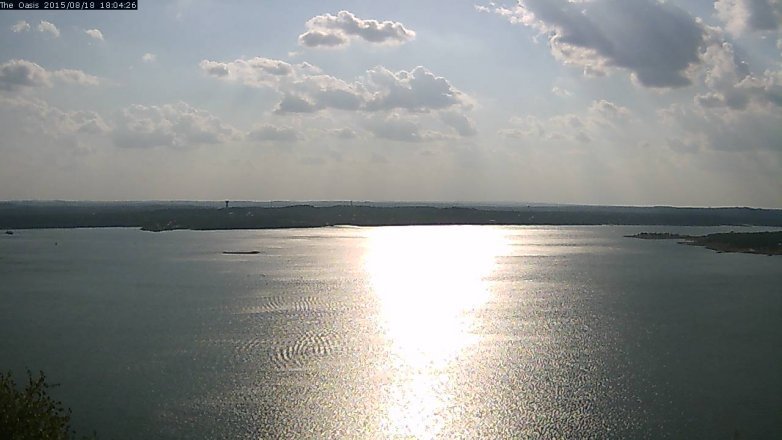 Lake Travis webcam, August 18, 2015 5:10 PM CT