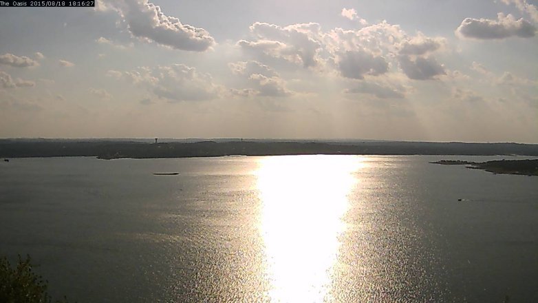Lake Travis webcam, August 18, 2015 5:20 PM CT