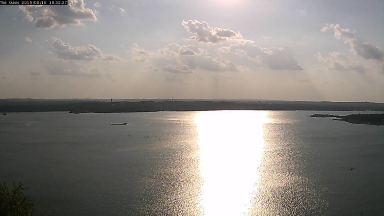 Lake Travis webcam, August 18, 2015 5:40 PM CT